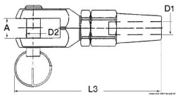 SS Ø terminal de tenedor de 4 mm